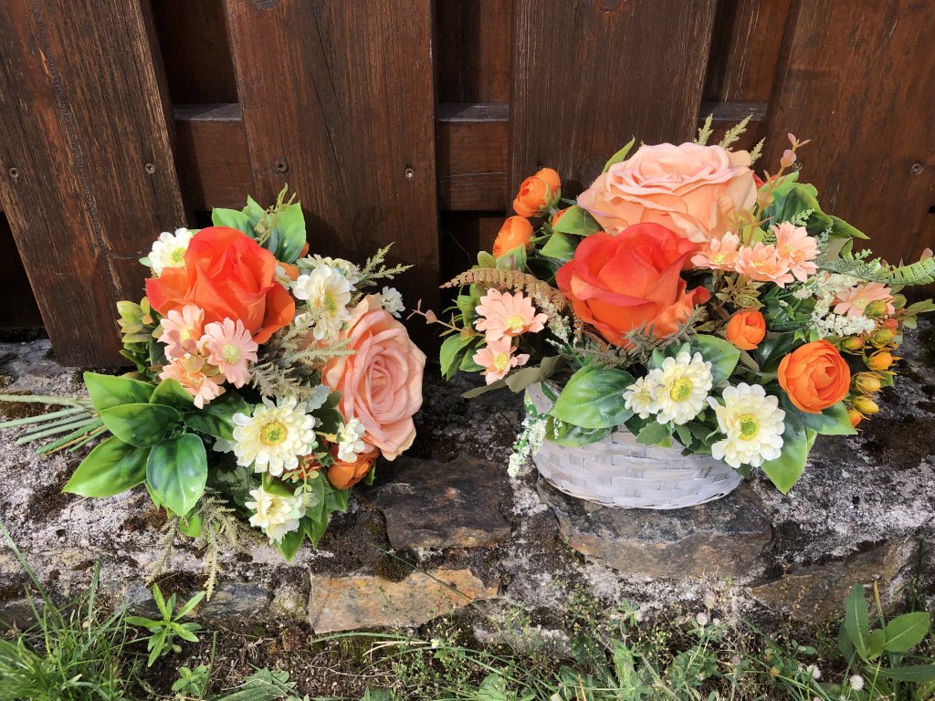 Dekorace na hrob celoroční set 2 ks